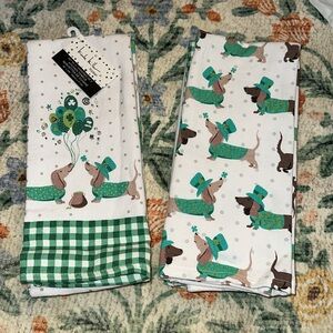NWT St. Patrick’s Day Dachshund Kitchen Towels